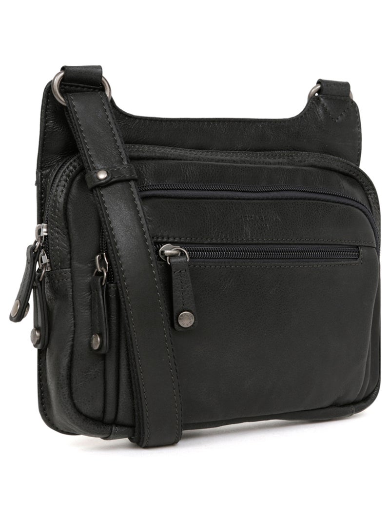 Sac reporter - pelle instinct hexagona Nero - Kiabi
