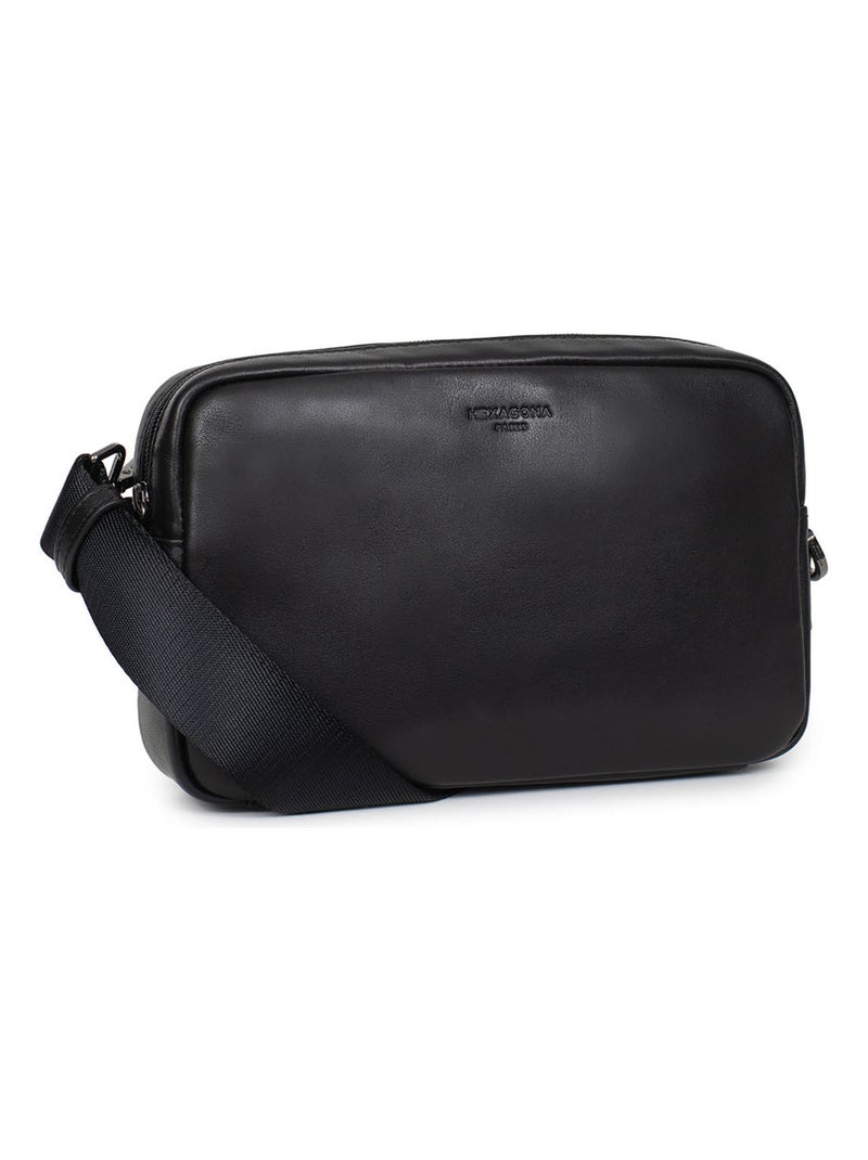 Sac reporter - pelle soft studio hexagona Nero - Kiabi