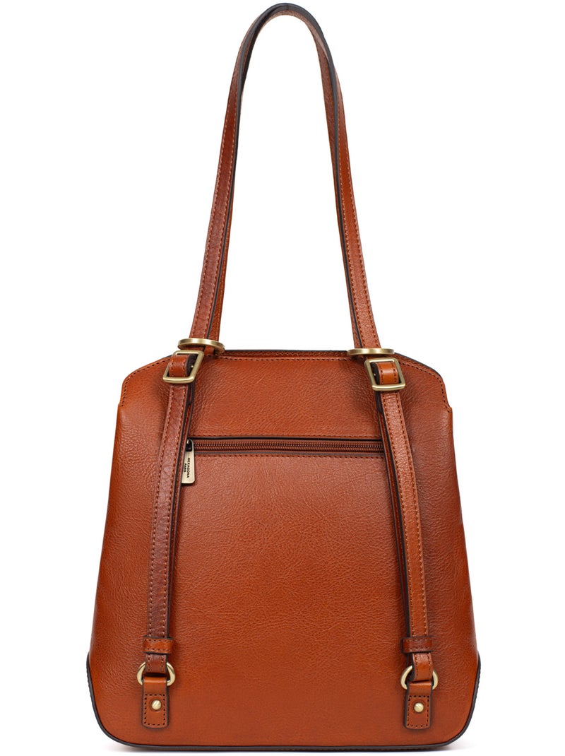 Sac transformabile - pelle ondine hexagona Cognac - Kiabi