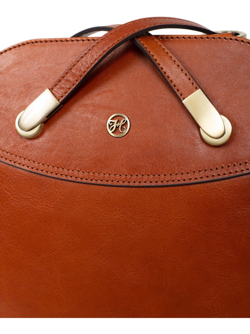 Sac transformabile - pelle ondine hexagona Cognac - Kiabi
