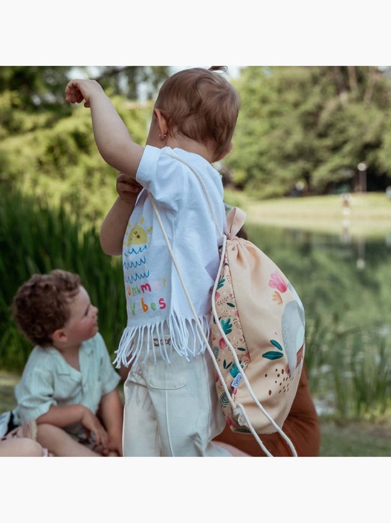 Sacca a cordoncino impermeabile per bambini | Sassi Junior Beige - Kiabi