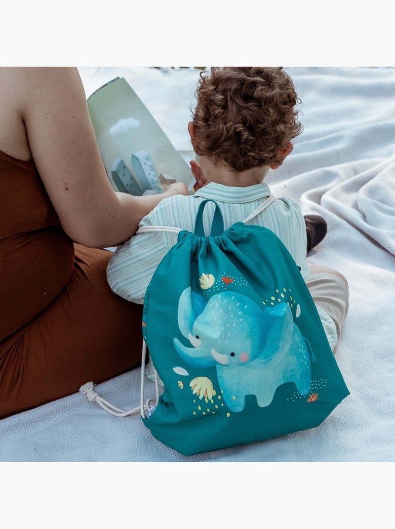 Sacca a cordoncino impermeabile per bambini | Sassi Junior Blu - Kiabi
