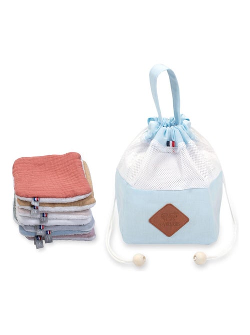 Sacchetto dispenser con 8 salviette di cotone lavabili, jeanne | sevira kids | sevira kids - Kiabi Sacchetto dispenser con 8 salviette di cotone lavabili, jeanne | sevira kids | sevira kids - Kiabi