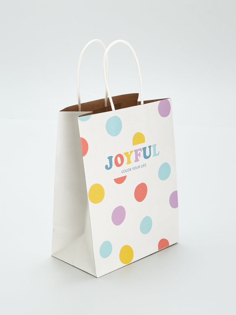 Sacchetto regalo con stampa BIANCO - Kiabi