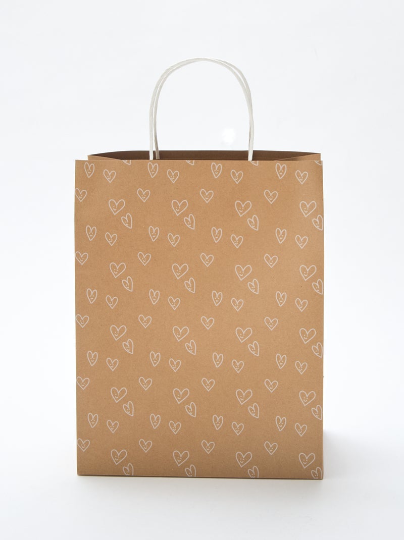 Sacchetto regalo 'cuori' Beige - Kiabi