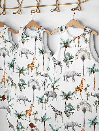 Sacco a pelo in satin di cotone senza maniche tog 2, collezione safari | sevira kids | sevira kids