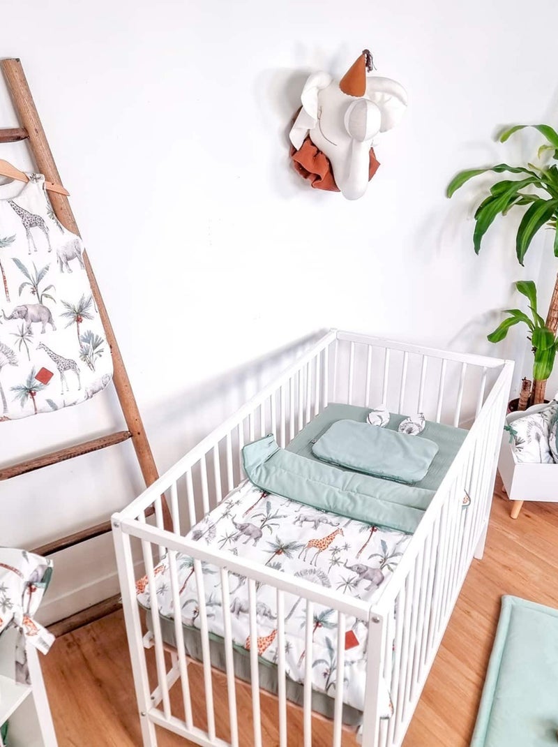 Sacco a pelo in satin di cotone senza maniche tog 2, collezione safari | sevira kids | sevira kids Verde acqua - Kiabi