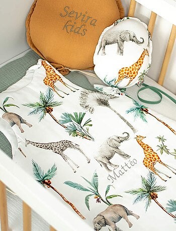 Sacco a pelo in satin di cotone senza maniche tog 2, collezione safari | SEVIRA KIDS