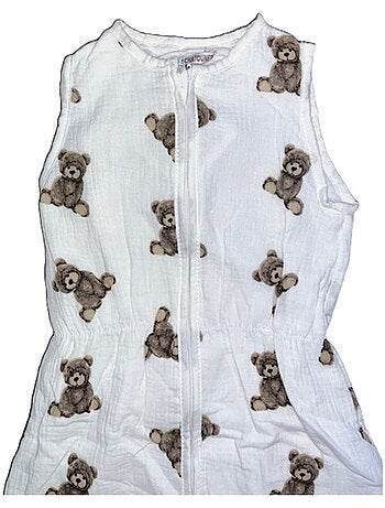 Sacco a pelo leggero in mussola "Orso" Les Chatounets