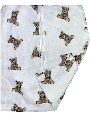 Sacco a pelo leggero in mussola "Orso" Les Chatounets