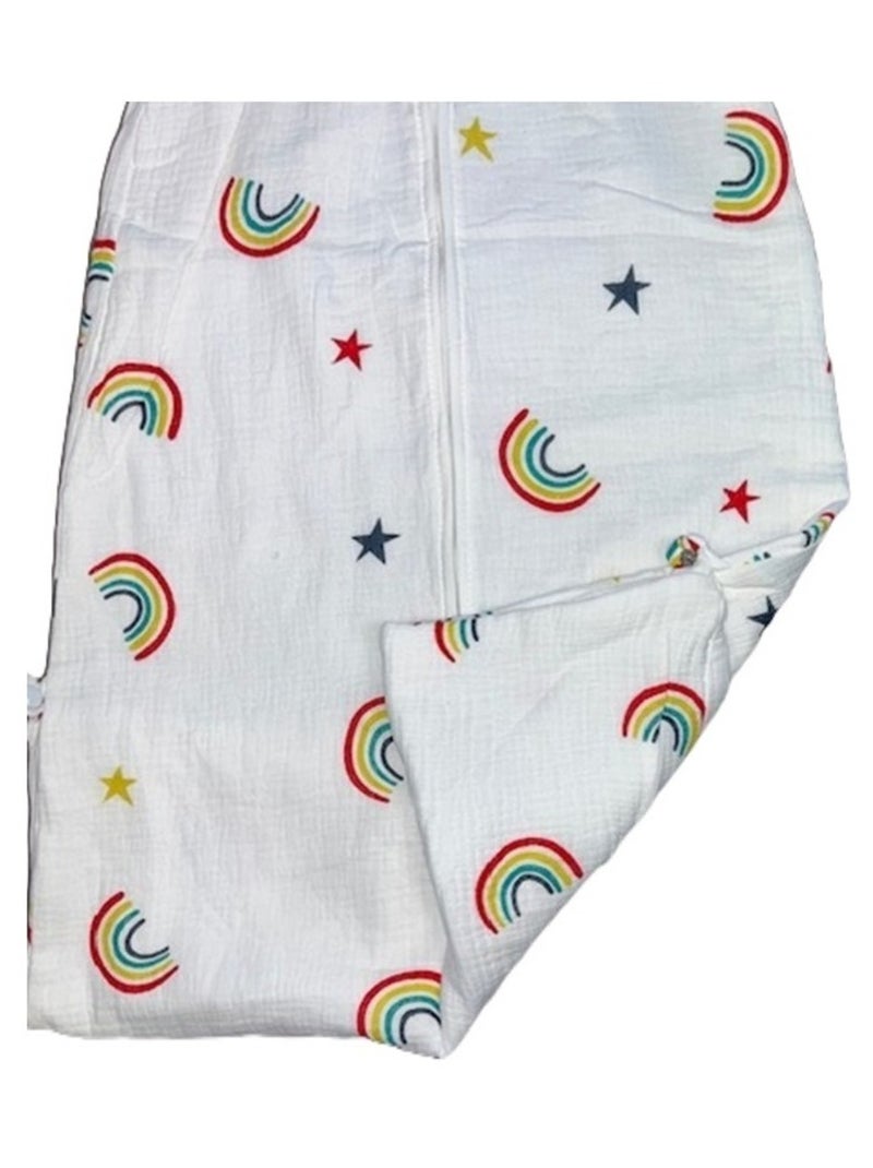 Sacco a pelo leggero in mussola "RAINBOW" Les Chatounets Bianco Multicolore - Kiabi
