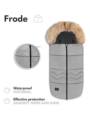 Sacco a pelo per passeggino LIONELO Frode - Universale - Pelliccia rimovibile - Impermeabile