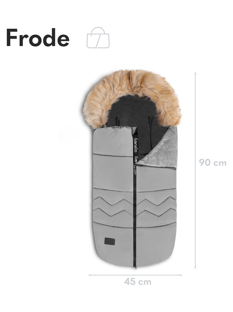 Sacco a pelo per passeggino LIONELO Frode - Universale - Pelliccia rimovibile - Impermeabile Grigio - Kiabi
