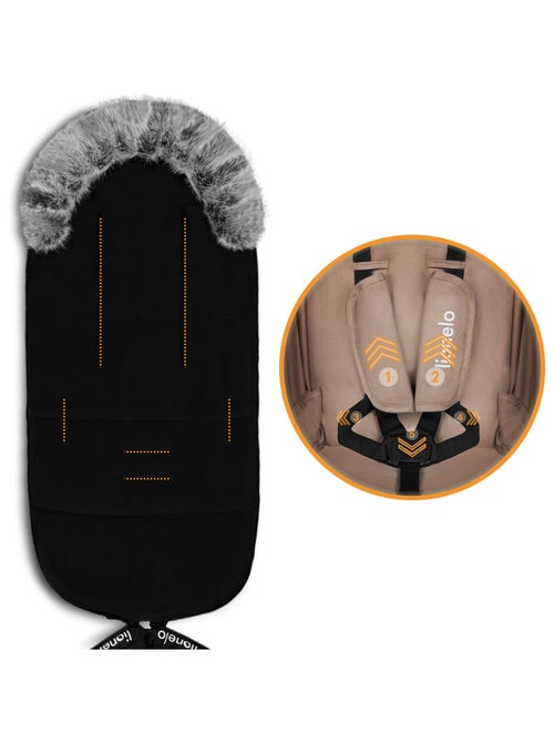 Sacco a pelo per passeggino LIONELO Frode - Universale - Pelliccia rimovibile - Impermeabile - Kiabi