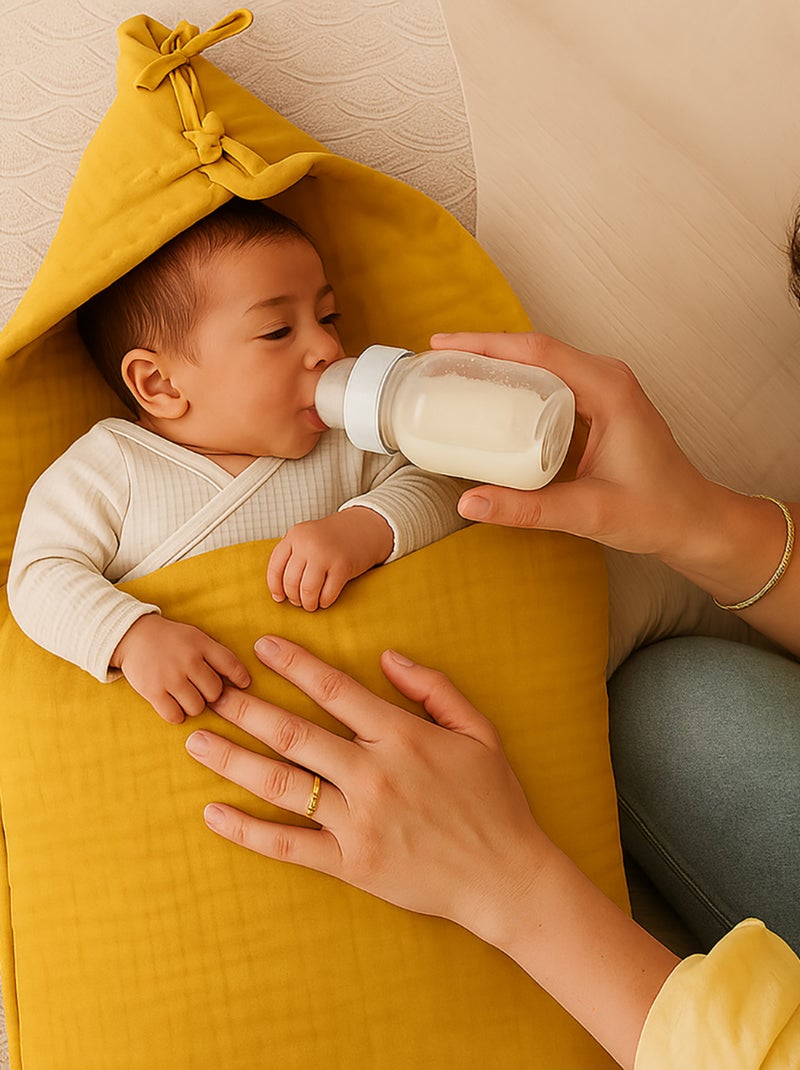 Sacco imbottito neonato in cotone biologico Beige - Kiabi
