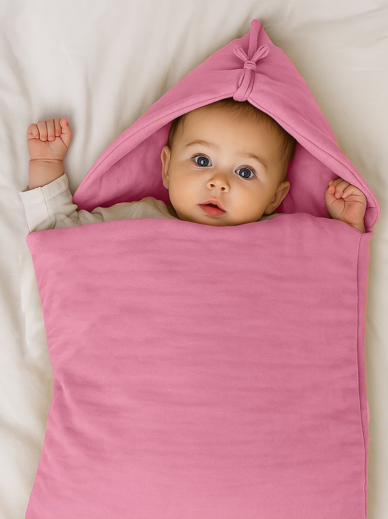 Sacco imbottito neonato in cotone biologico Rosa - Kiabi