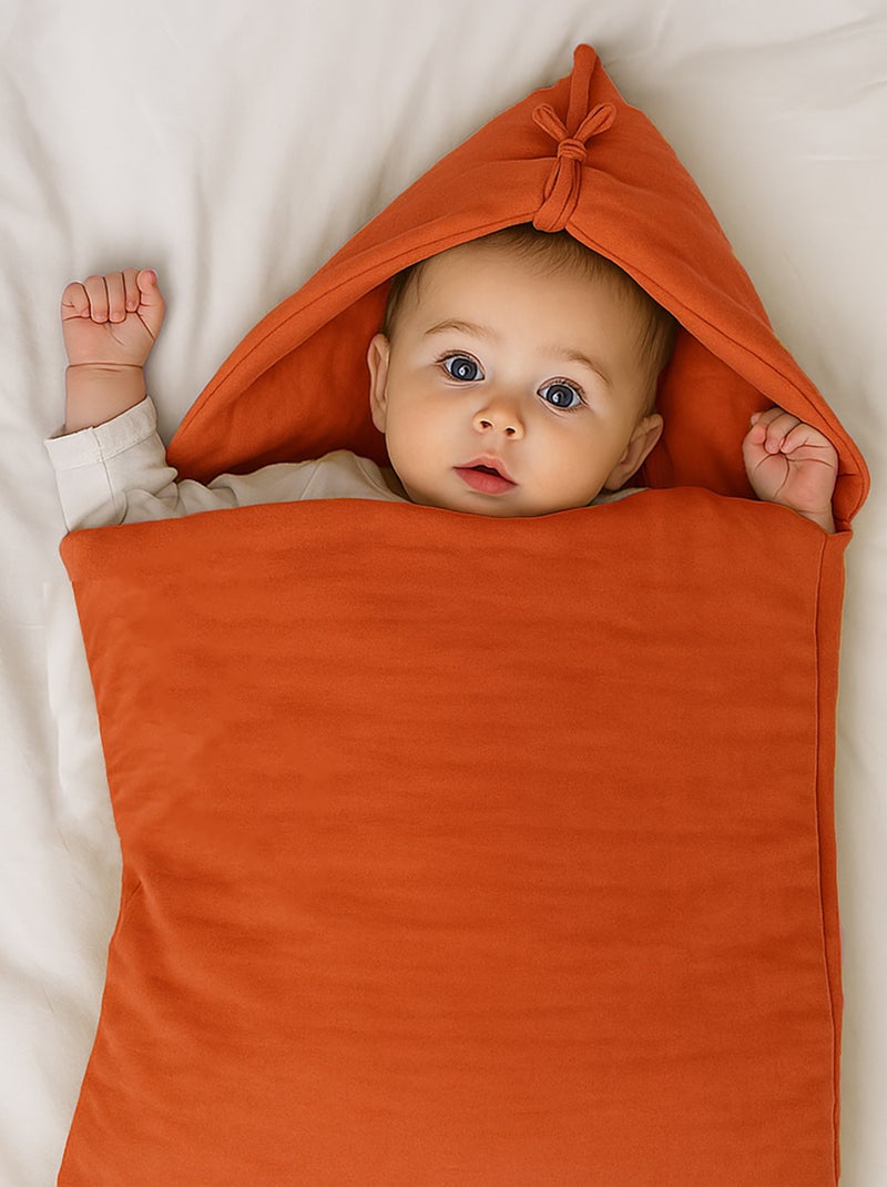 Sacco imbottito neonato in cotone biologico Rosso - Kiabi