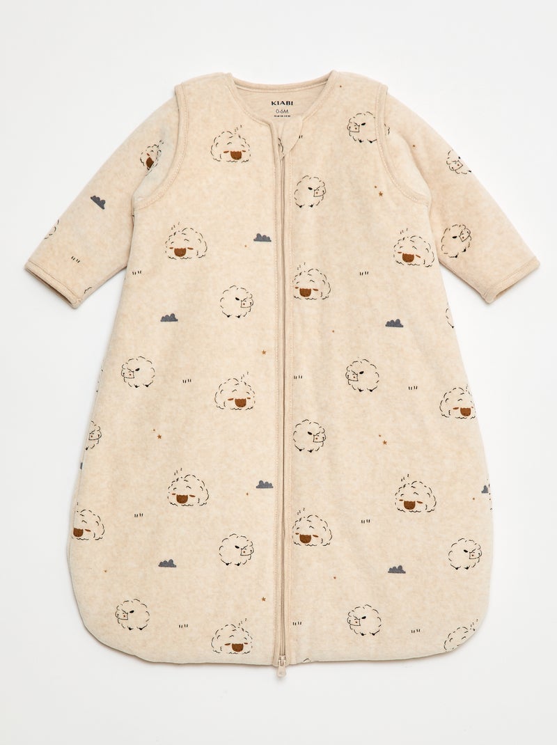 Sacco nanna caldo con maniche removibili - TOG 2.5 Beige - Kiabi