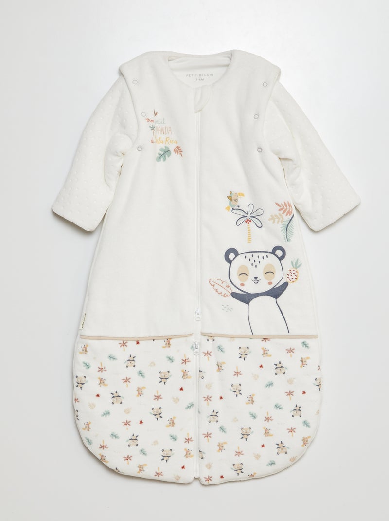 Sacco nanna caldo con stampa e maniche staccabili - TOG 3 BEIGE - Kiabi