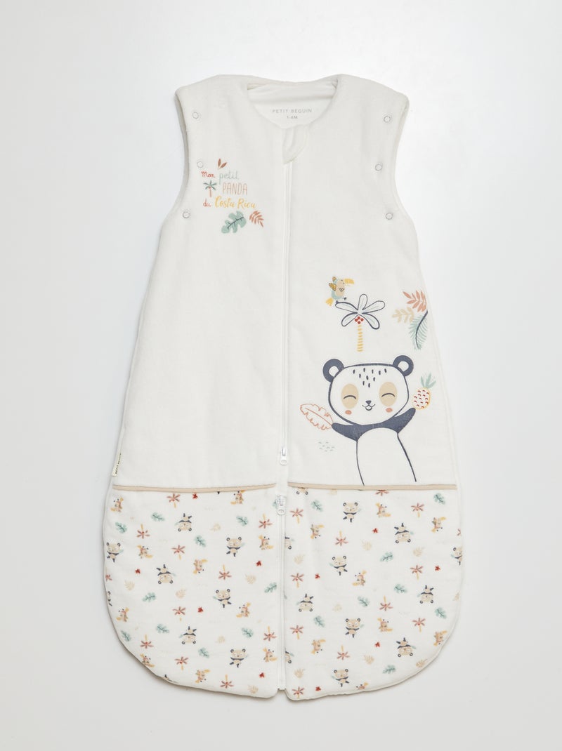 Sacco nanna caldo con stampa e maniche staccabili - TOG 3 BEIGE - Kiabi