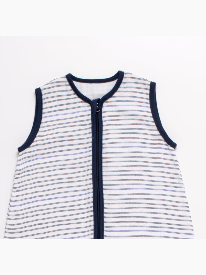 Sacco nanna estivo in cotone - SAUTHON Bianco Blu - Kiabi