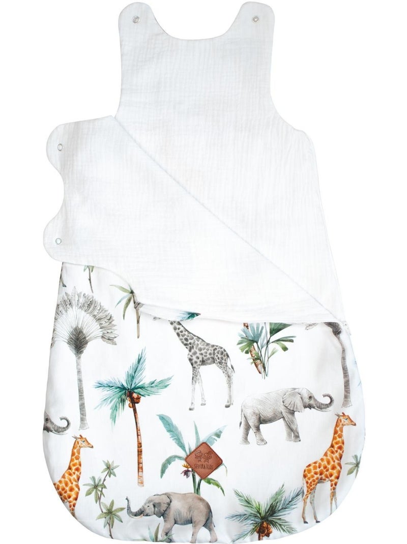Sacco nanna estivo in cotone - tog 0,5 - safari | sevira kids | sevira kids Verde acqua - Kiabi