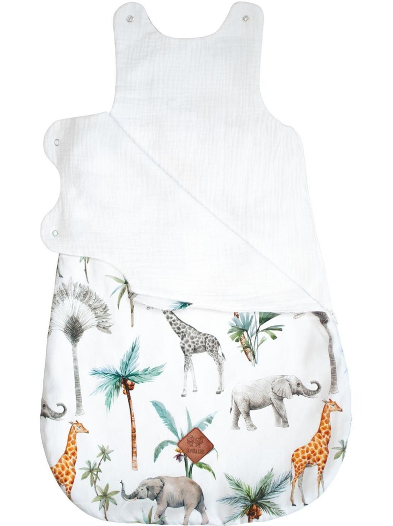 Sacco nanna estivo in cotone - tog 0,5 - safari | SEVIRA KIDS Verde acqua - Kiabi