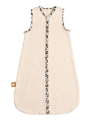 Sacco nanna estivo in garza di cotone con finiture leopardate per - SAUTHON