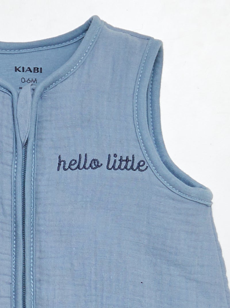 Sacco nanna in doppia garza di cotone senza maniche TOG 2 BLU - Kiabi