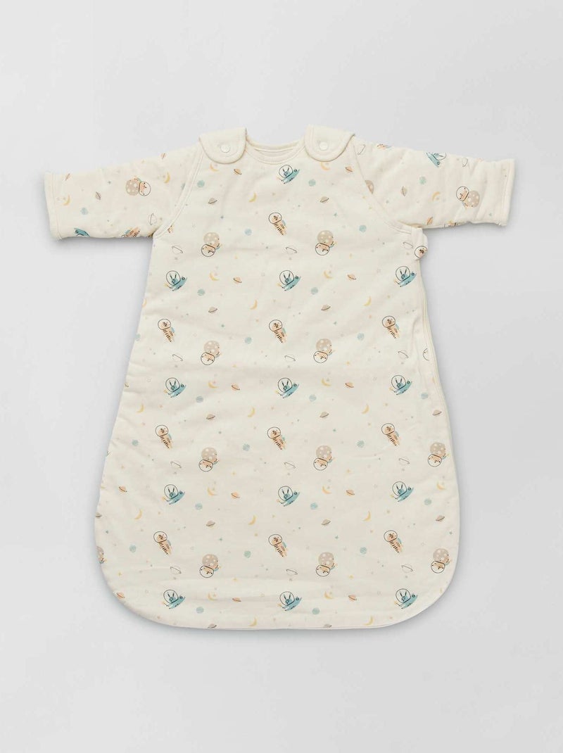 Sacco nanna in jersey con maniche staccabili Beige - Kiabi