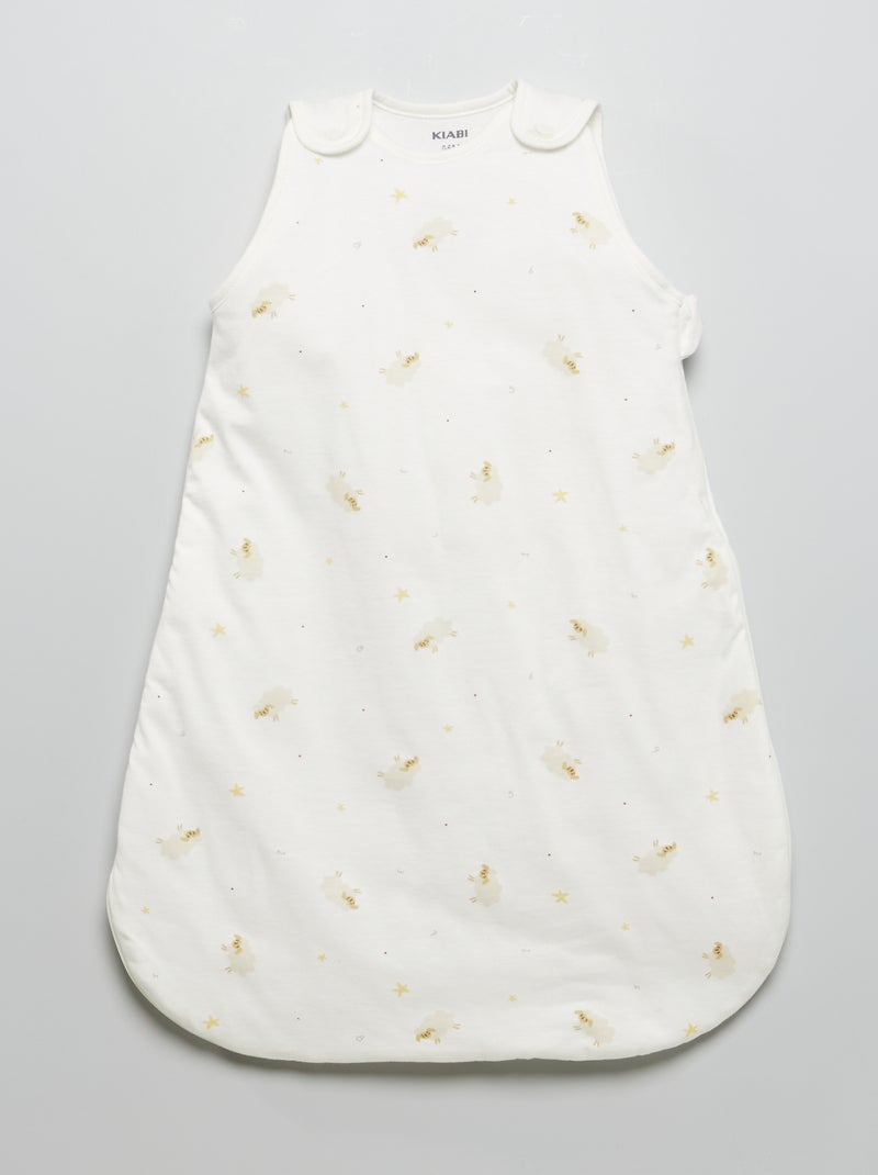 Sacco nanna in jersey con maniche staccabili Bianco - Kiabi