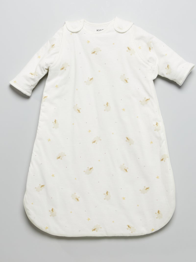 Sacco nanna in jersey con maniche staccabili Bianco - Kiabi
