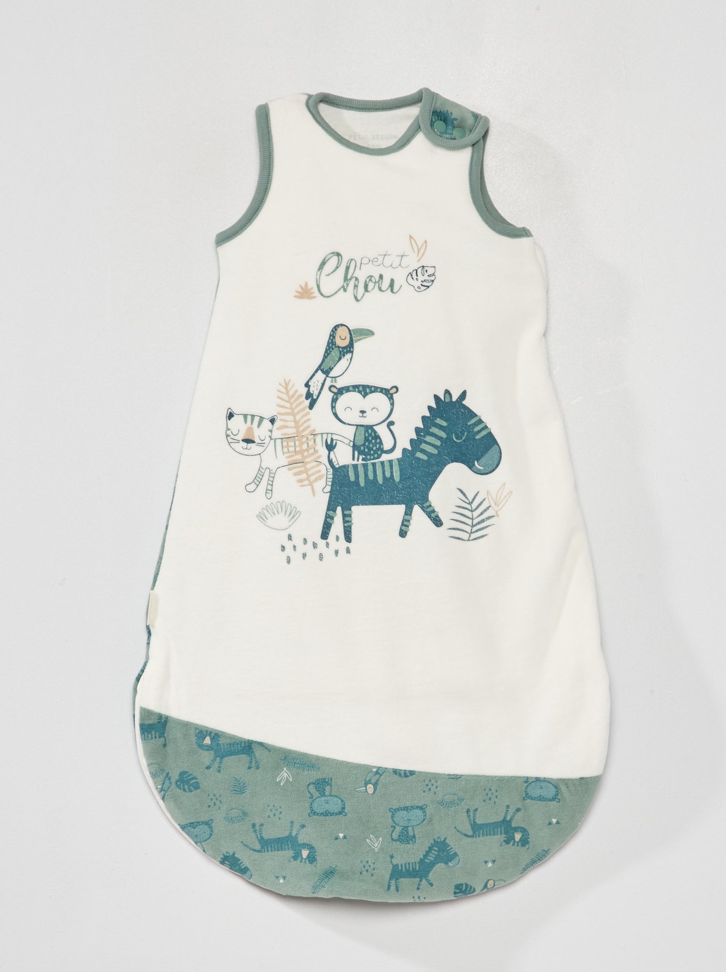 Sacco A Pelo Baby Mixibaby 70 Cm - Piccolo Gufo, Cotone Morbido, Lavabile A 40°, Beige/Blu/Rosa