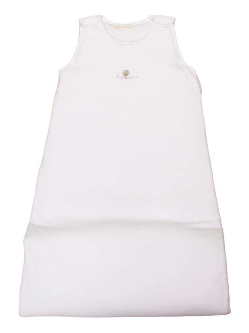 Sacco nanna invernale  18/36 mesi regolabile 2.5 Tog cotone bio Bianco - Kiabi