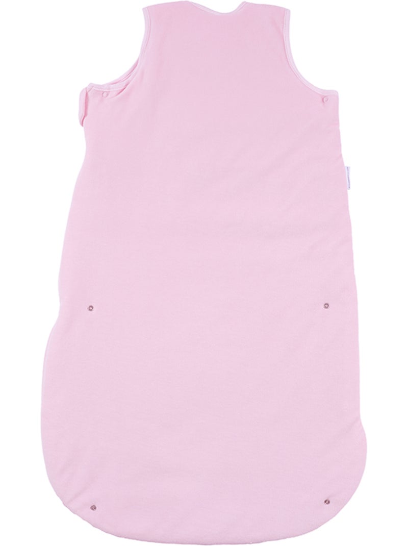 Sacco nanna invernale  6/18 mesi regolabile 2.5 Tog cotone bio Rosa pastello - Kiabi