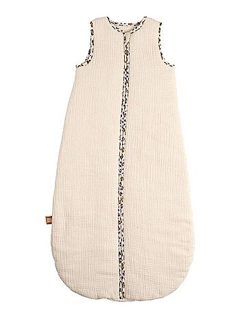 Sacco nanna invernale in garza di cotone con finiture leopardate per - SAUTHON