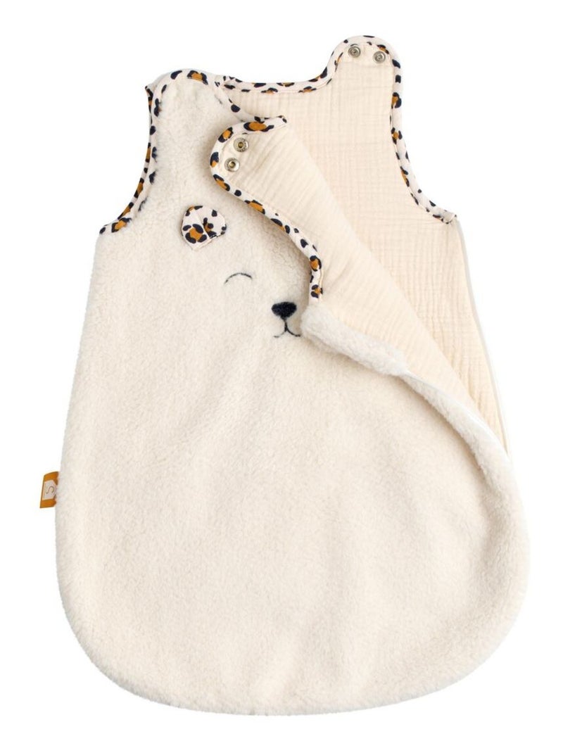Sacco nanna invernale per neonato in sherpa con finiture - SAUTHON Ecru - Kiabi