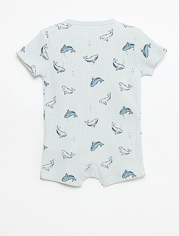 Sacco nanna leggero con zip maniche corte fantasia integrale