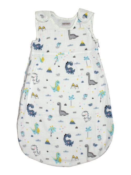 Sacco nanna leggero in mussola per neonati "DINO" LES CHATOUNETS - Kiabi