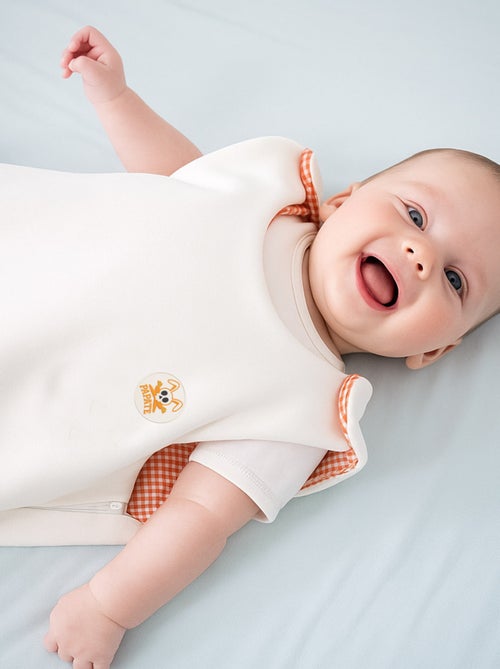 Sacco nanna mezza stagione in cotone biologico Saxe bianco - Kiabi