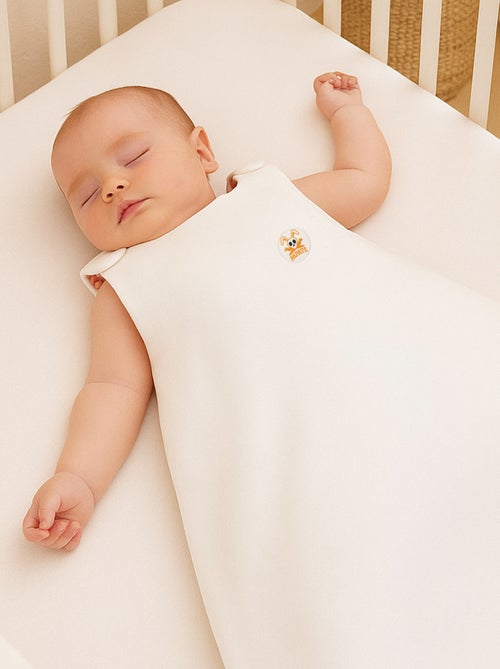 Sacco nanna mezza stagione in cotone biologico Saxe bianco - Kiabi