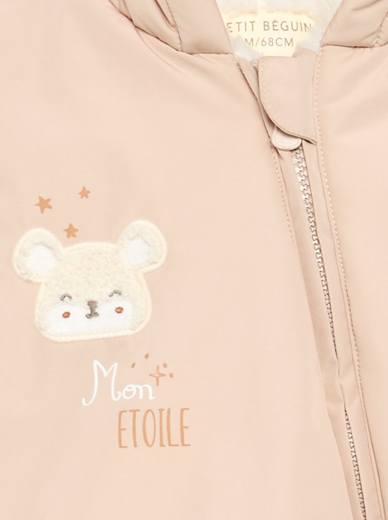 Sacco nanna 'Petit Béguin' con piedini, guanti e cappuccio Beige - Kiabi