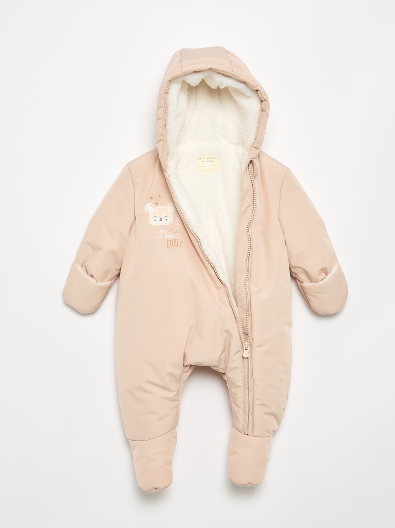 Sacco nanna 'Petit Béguin' con piedini, guanti e cappuccio Beige - Kiabi