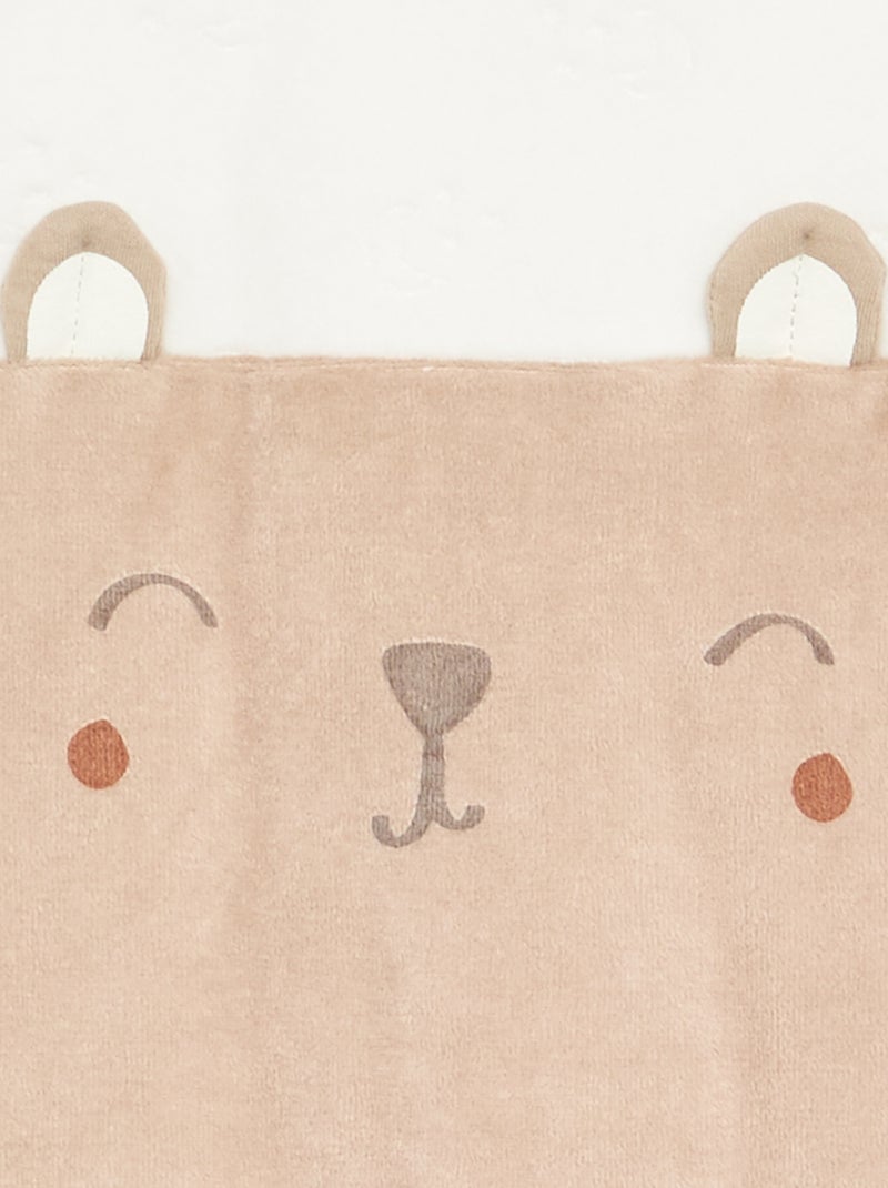 Sacco nanna 'Petit Béguin' senza maniche effetto velluto Beige - Kiabi
