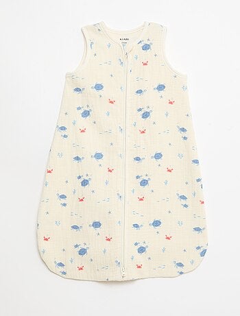 Sacco nanna senza maniche animato in garza di cotone TOG 1