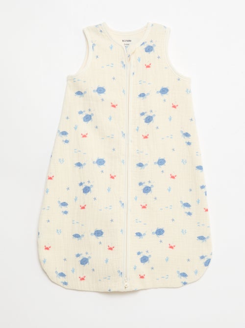 Sacco nanna senza maniche animato in garza di cotone TOG 1 - Kiabi