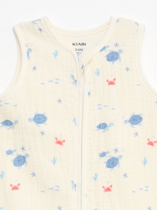 Sacco nanna senza maniche animato in garza di cotone TOG 1 - Kiabi