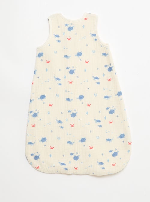 Sacco nanna senza maniche animato in garza di cotone TOG 1 - Kiabi