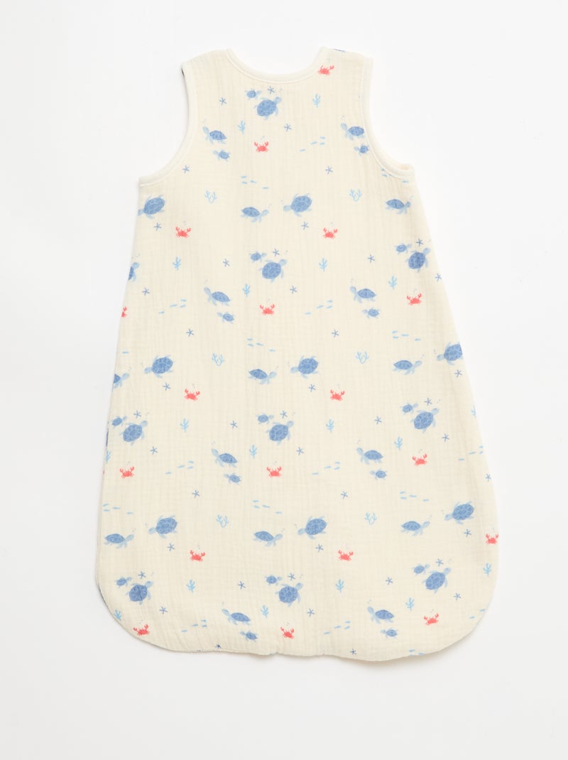 Sacco nanna senza maniche animato in garza di cotone TOG 1 Beige - Kiabi