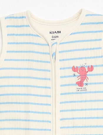 Sacco nanna senza maniche animato in garza di cotone TOG 1